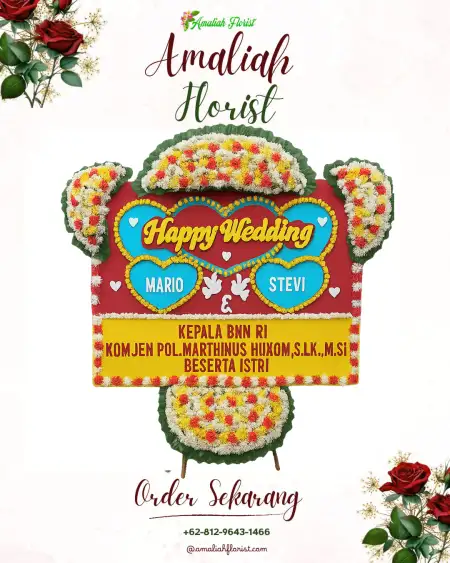 Papan Bunga Pernikahan Lola